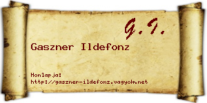Gaszner Ildefonz névjegykártya